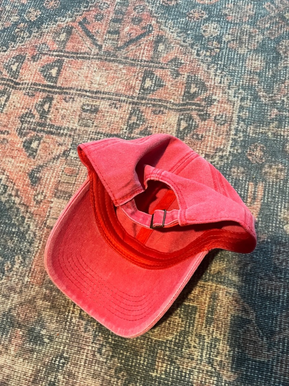 Classic Washed Red Baseball Cap - Picture 2 of 2